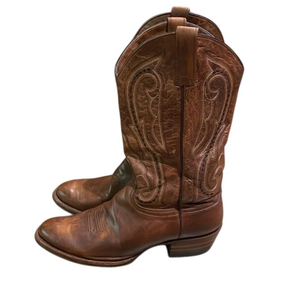 Ariat Brown Leather Western Cowboy Boots Mens Size 9EE 53302 Rodeo - Picture 1 of 16